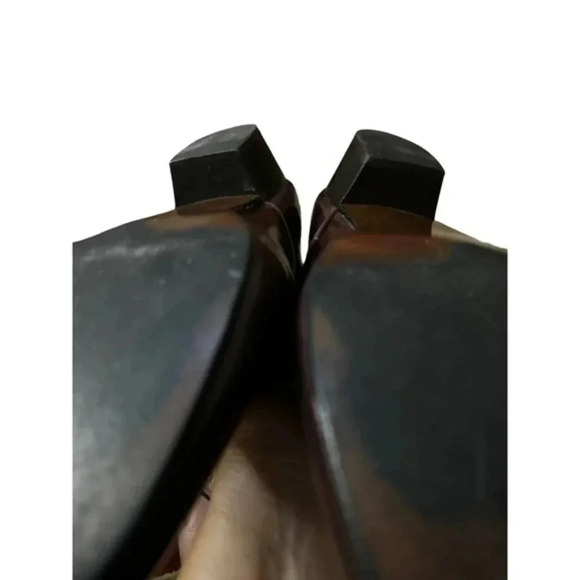 Basini Men's Burgundy Leather Upper Pointed Toe Oxfords Shoes Size 12 - Picture 5 of 6